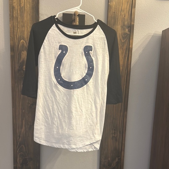 NFL juniors Raglan Sleeve Shirt - Black and White and colts - Picture 1 of 4